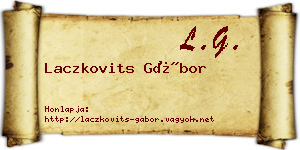 Laczkovits Gábor névjegykártya