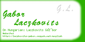 gabor laczkovits business card